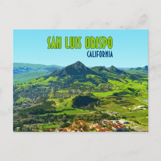 San Luis Obispo Vintag Postkarte (Vorderseite)