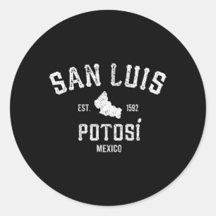 San Luis Potosi Mexico Mapa Est 1592 Estado De San Runder Aufkleber