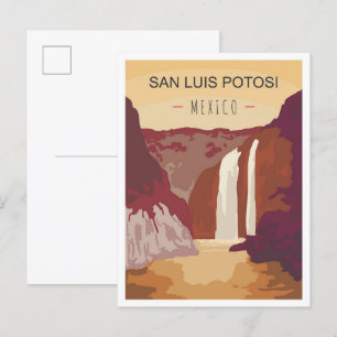 San Luis Potosi Mexiko Vintage Reise Postkarte