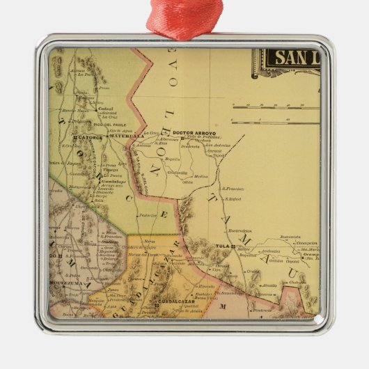 San Luis Potosi Silbernes Ornament (Vorne)