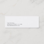 San Luis-Tal nach Regen Mini Visitenkarte (Rückseite)