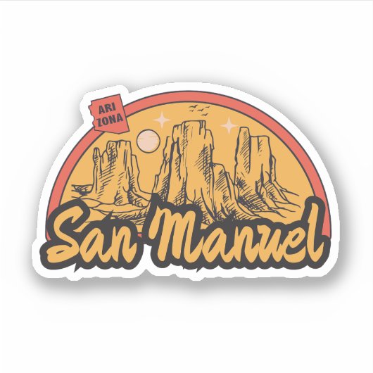 San Manuel, Aufkleber Arizona (Vorderseite)