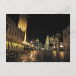 San Marco Platz, Venedig Italien (5.30 Uhr) Postkarte