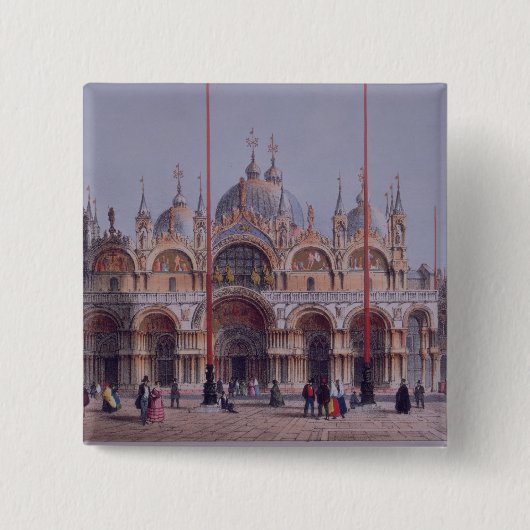 San Marco, Venedig, graviert durch Brizeghel Button (Vorderseite)