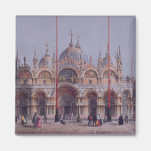 San Marco, Venedig, Gravur von Brizeghel (Litho) Magnet (Vorne)