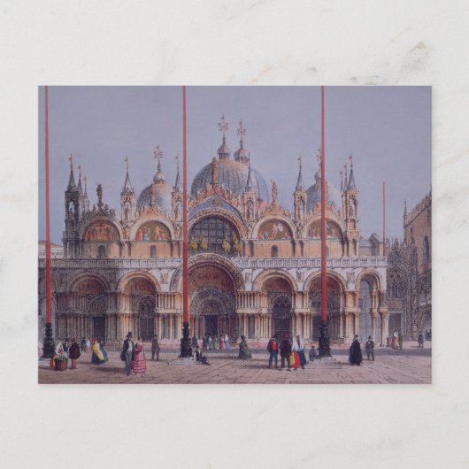 San Marco, Venedig, Gravur von Brizeghel (Litho) Postkarte (Vorderseite)