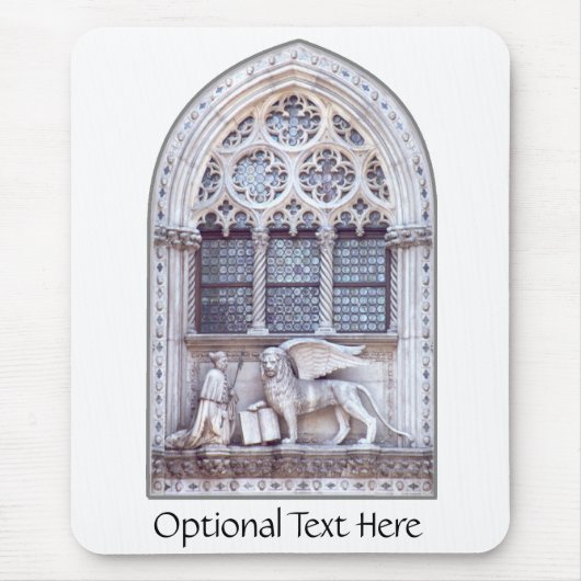 San Marco Winged Lion Glasfenster Mousepad (Vorne)