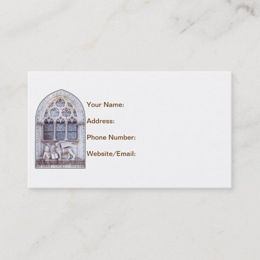 San Marco Winged Lion Glasfenster Visitenkarte (Vorderseite)