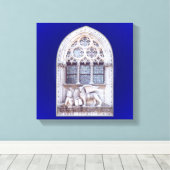 San Marco Winged Lion Window Leinwanddruck (Insitu (Holzboden))