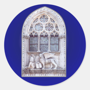 San Marco Winged Lion Window Runder Aufkleber