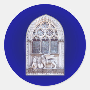 San Marco Winged Lion Window Runder Aufkleber