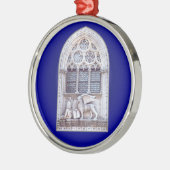 San Marco Winged Lion Window Silbernes Ornament (Links)