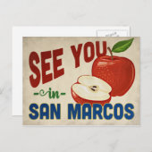 San Marcos California Apple - The Restaurant Postkarte (Vorne/Hinten)