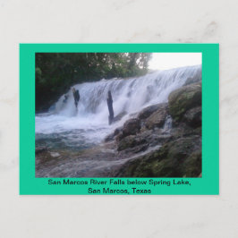 San Marcos River Falls Post Card Postkarte