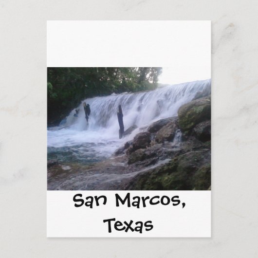 San Marcos River Falls Postcard Postkarte (Vorderseite)