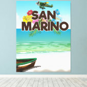 San Marino Beach Reiseplakat Leinwanddruck (Insitu (Holzboden))