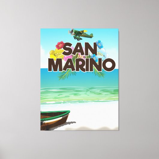 San Marino Beach Reiseplakat Leinwanddruck (Vorderseite)