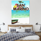 San Marino Beach Reiseplakat Leinwanddruck (Insitu (Schlafzimmer))