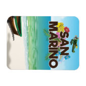 San Marino Beach Reiseplakat Magnet (Horizontal)