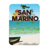 San Marino Beach Reiseplakat Magnet (Vertikal)