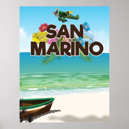 San Marino Beach Reiseplakat Poster (Vorne)