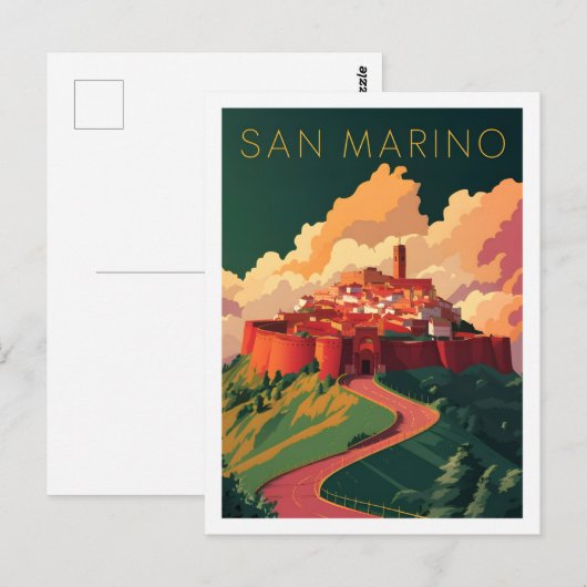 San Marino Der berühmte Riviera Postkarte (Vorne/Hinten)