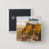 San Marino Europa Drei Türme Button (Vorne & Hinten)