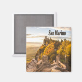 San Marino Europa Drei Türme Magnet (Vorderseite/Rückseite)