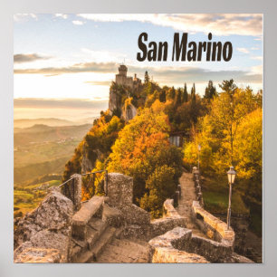 San Marino Europa Drei Türme Poster