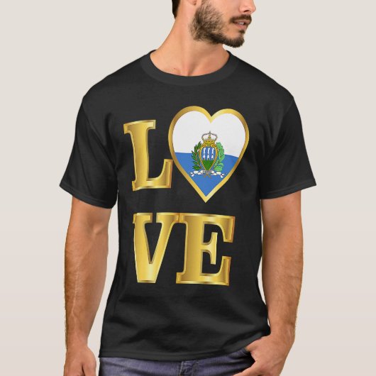 San Marino Flag Sammarinese Pride and Love T-Shirt (Vorderseite)