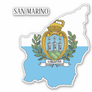 San-Marino-Flagge Aufkleber