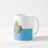 San-Marino-Flagge Kaffeetasse (VorderseiteRechts)