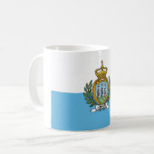 San-Marino-Flagge Kaffeetasse (Vorderseite Links)