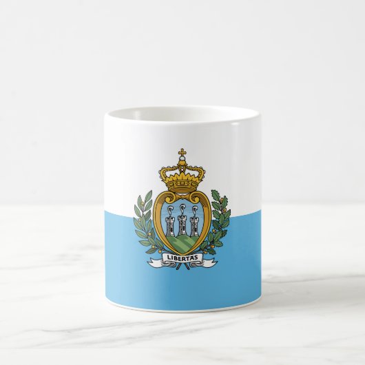 San-Marino-Flagge Kaffeetasse (Mittel)