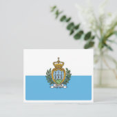 San Marino - Flagge - Postkarte (Stehend Vorderseite)