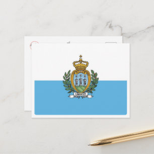 San Marino - Flagge - Postkarte