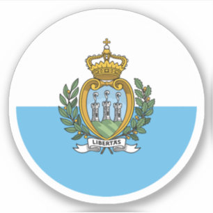 San Marino-Flaggen-Rund-Aufkleber Aufkleber