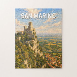 San Marino Illustration Reise Kunst Vintage Puzzle