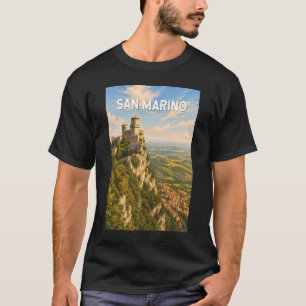 San Marino Illustration Reise Kunst Vintage T-Shirt