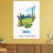 San Marino Illustriertes Reiseplakat. Leinwanddruck (Insitu (Wohnzimmer))
