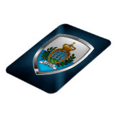 San Marino Metallic Emblem Magnet (Linke Seite)