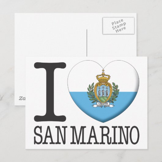San Marino Postkarte (Vorne/Hinten)