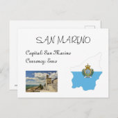 San Marino Postkarte (Vorne/Hinten)