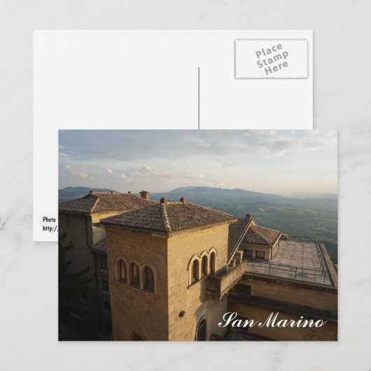 San Marino Postkarte (Vorne/Hinten)