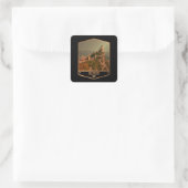 San Marino Quadratischer Aufkleber (Tasche)
