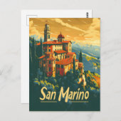 San Marino Reisen Postkarte (Vorne/Hinten)