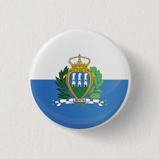 San Marino Runde Flagge Button (Vorderseite)