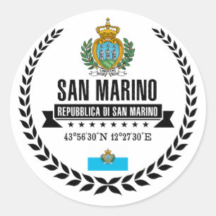San Marino Runder Aufkleber