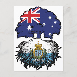 San Marino San Marinese Australian Australia Tree Postkarte