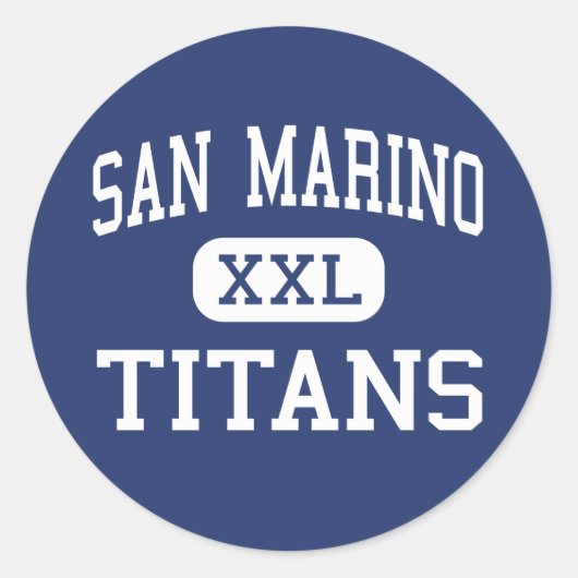 San Marino - Titans - Hoch über San Marino Runder Aufkleber (Vorderseite)